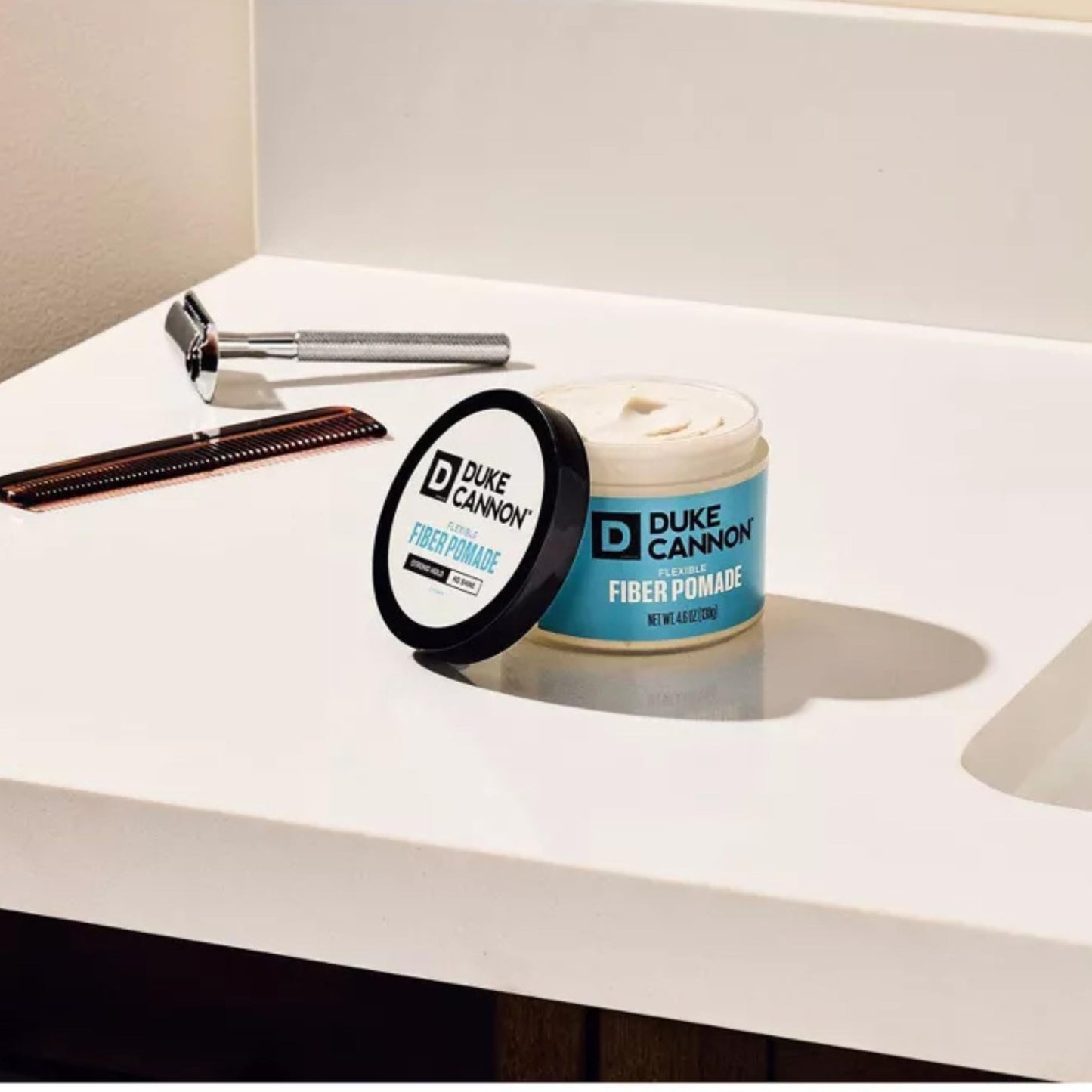 Duke Cannon Supply Co. Flexible Fiber Pomade for Men - 4.6 oz - Strong Hold, No Shine - Long-Lasting, Water-Based Matte Pomade Beauty & Personal Care Duke Cannon Supply Co.