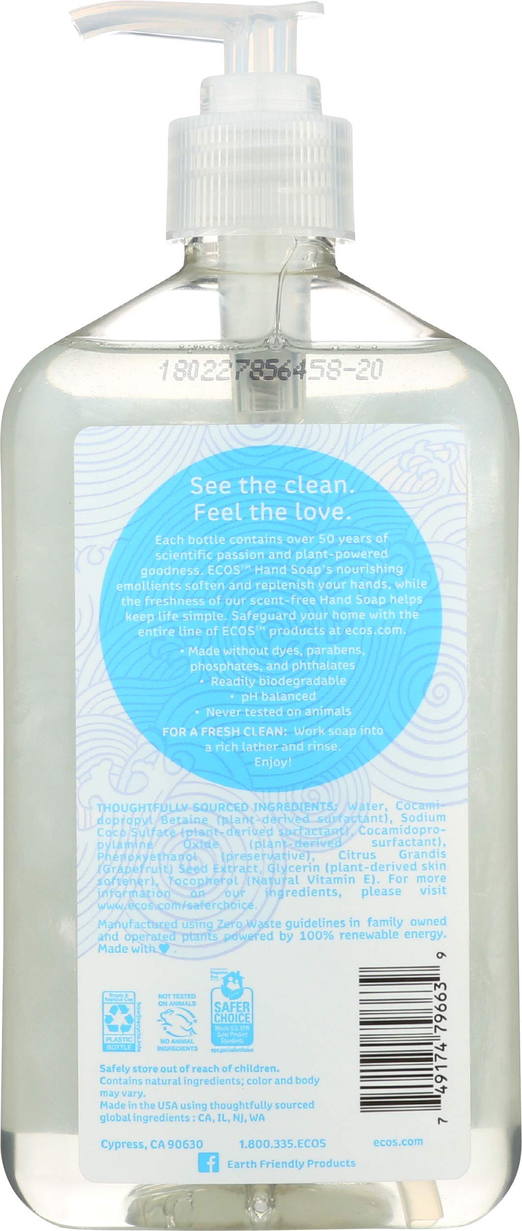 ECOS Free And Clear Hand Soap, 17 OZ Beauty & Personal Care ECOS