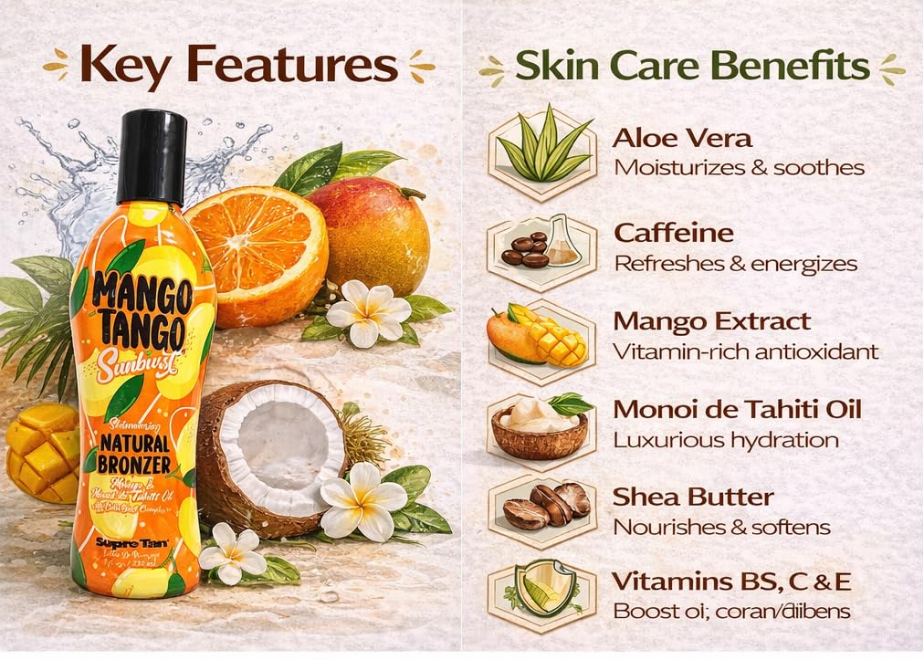 Mango Tango Sunburst Shimmering Natural Bronzer 8oz Beauty & Personal Care Supre