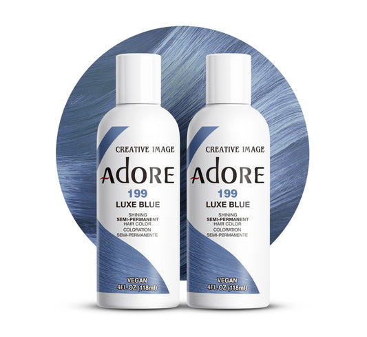 Adore Semi Permanent Hair Color (199 Luxe Blue) (2 Pack) | Vegan & Cruelty-Free Blue Hair Dye | No Ammonia, No Peroxide, No Alcohol | 4 Fl Oz Beauty & Personal Care Adore