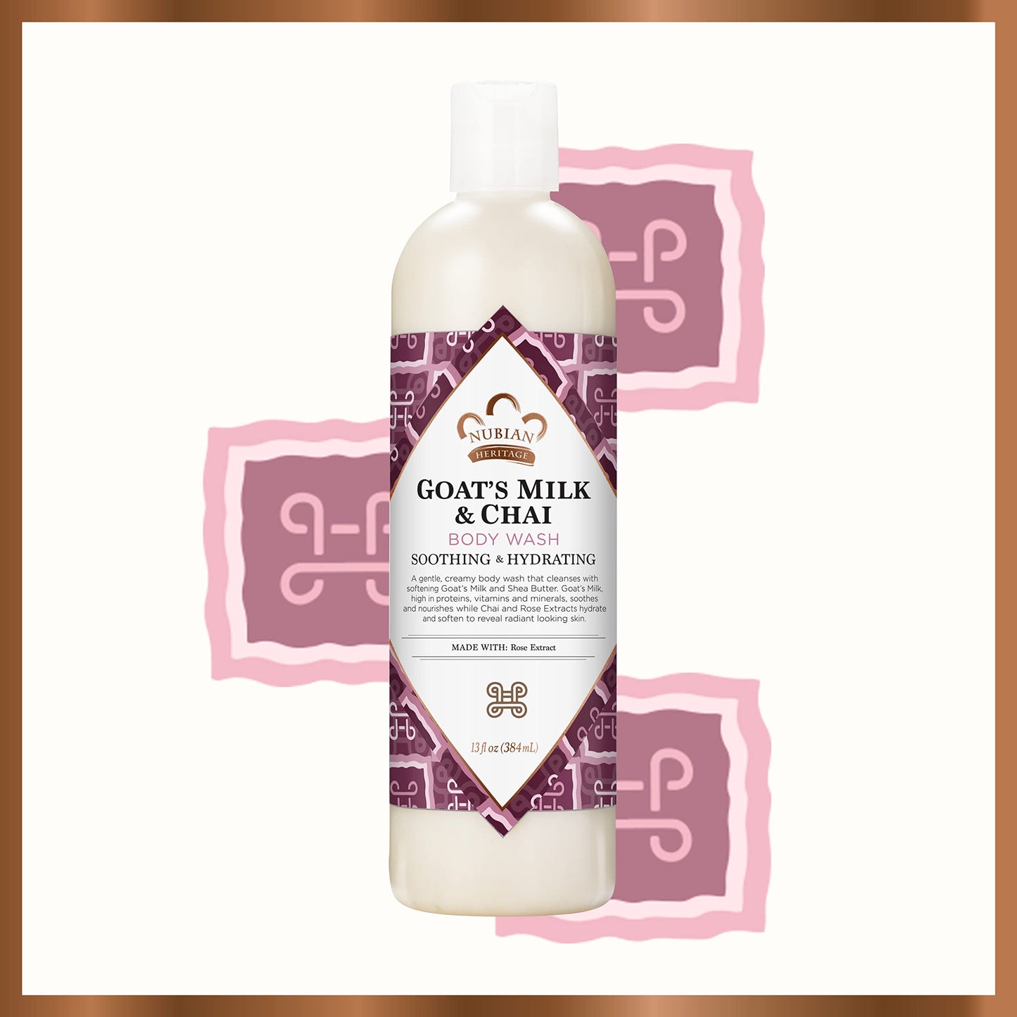 Nubian Heritage Body Wash Goats Milk and Chai Soothing & Hydrating Body Cleanser Made with Fair Trade Shea Butter, 13 oz Beauty & Personal Care Nubian Heritage