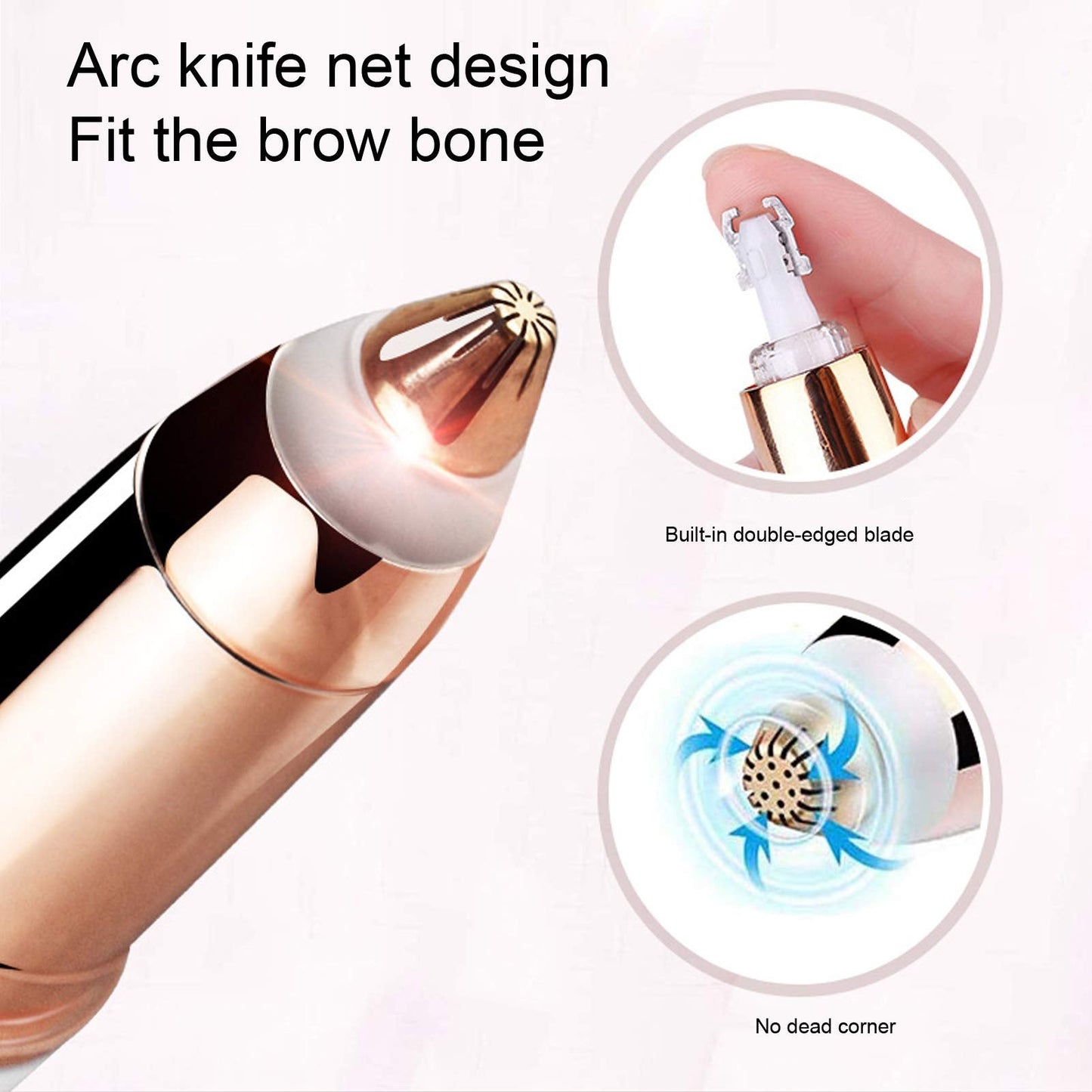 Milltrip Eyebrow Trimmer for Women, Professional Electric Eyebrow Trimmer Portable Eyebrow Shaver Removal Machine (Battery Type) Beauty and Personal Care Milltrip