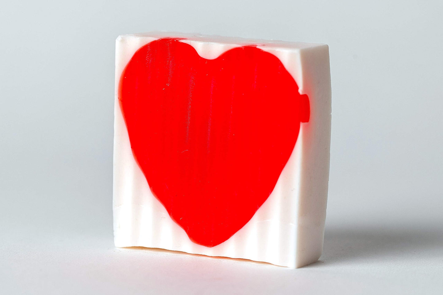 Valentines Heart All Natural Handmade Glycerin Red and White 4 oz Soap Bar Beauty & Personal Care HEALTH & BEAUTY