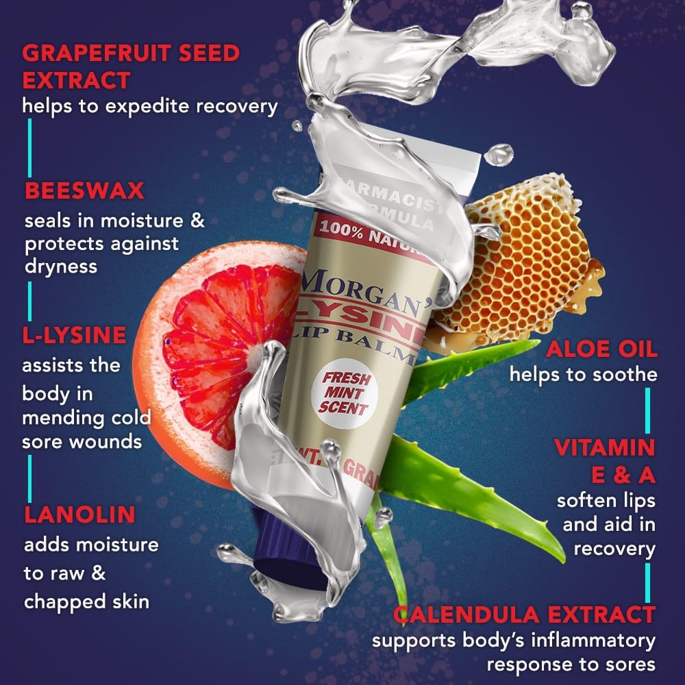 Morgan's Lysine Lip Balm Beauty & Personal Care Morgan's Lysine Lip Balm