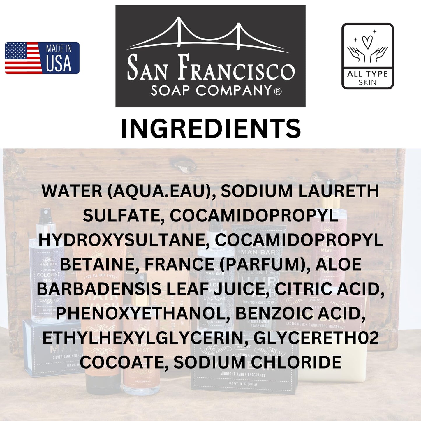 San Francisco Soap Company Scented for Men Golden Scotch Hand and Body Wash Beauty & Personal Care San Francisco Soap Company