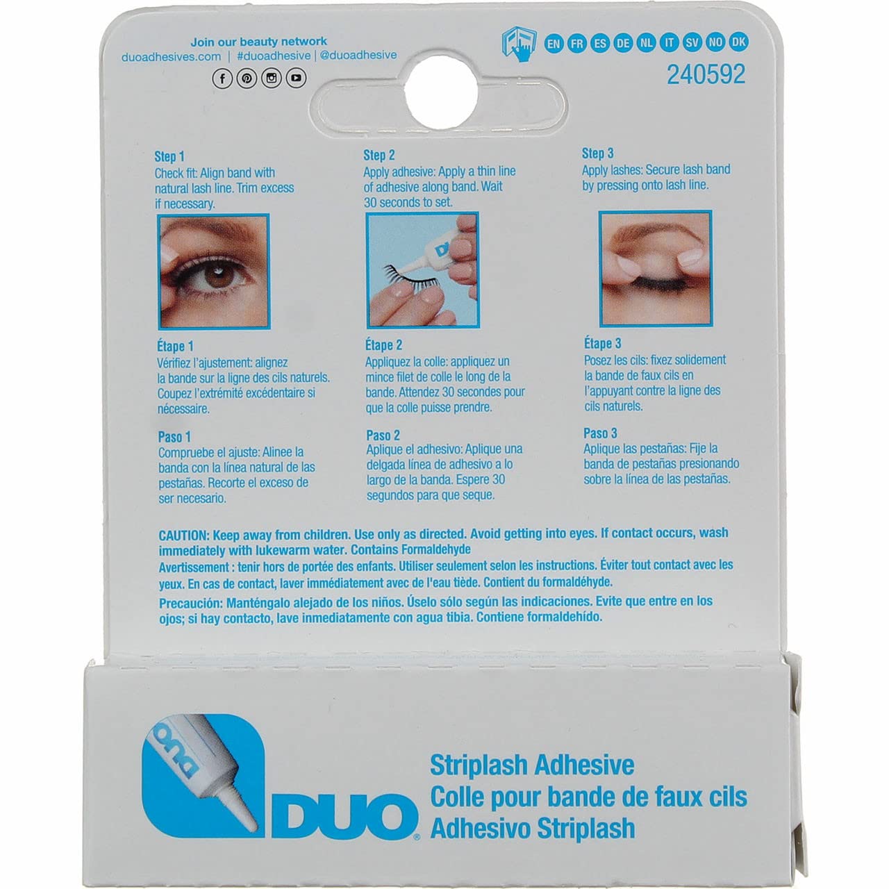 Duo Eyelash Adhesive 0.25oz White/Clear (3 Pack) Beauty & Personal Care DUO