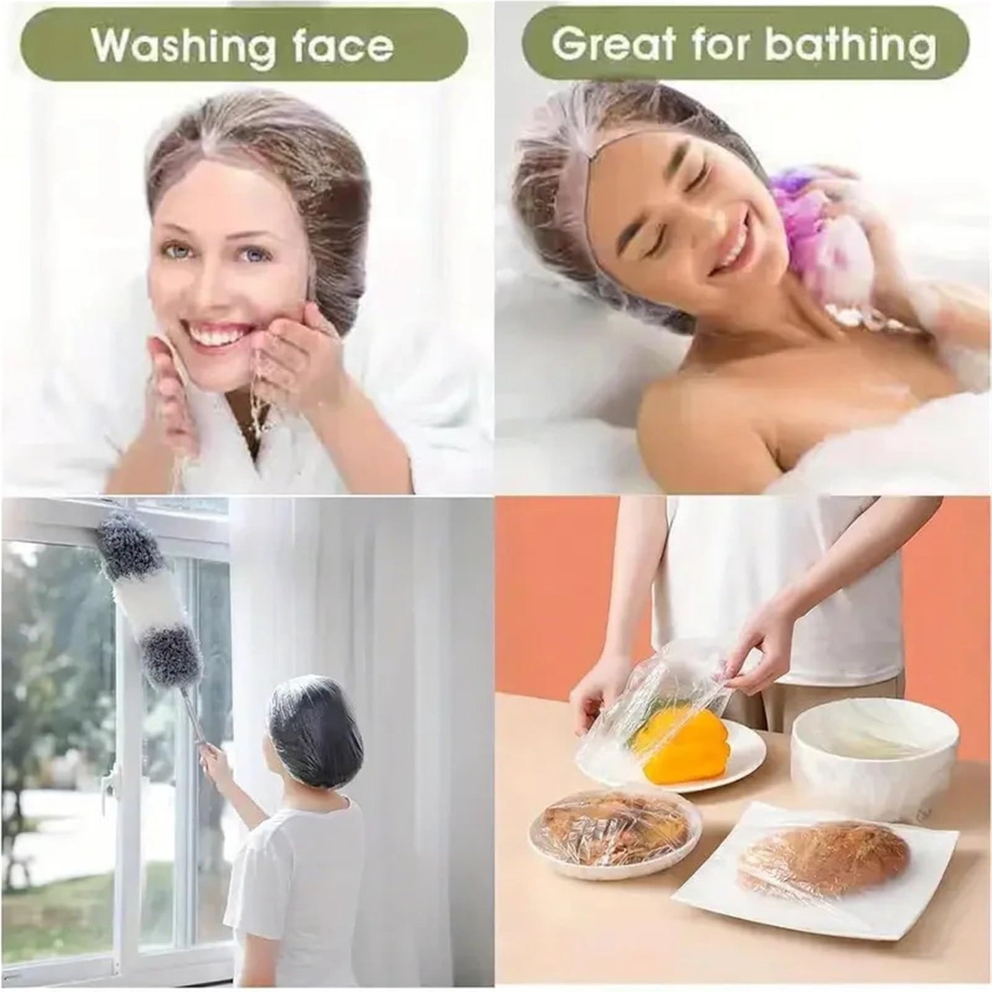 150/300/1500/3000pcs Disposable Shower Cap - Waterproof Plastic Men's and Women's Hair Caps(150pcs) Beauty and Personal Care Nuqsx