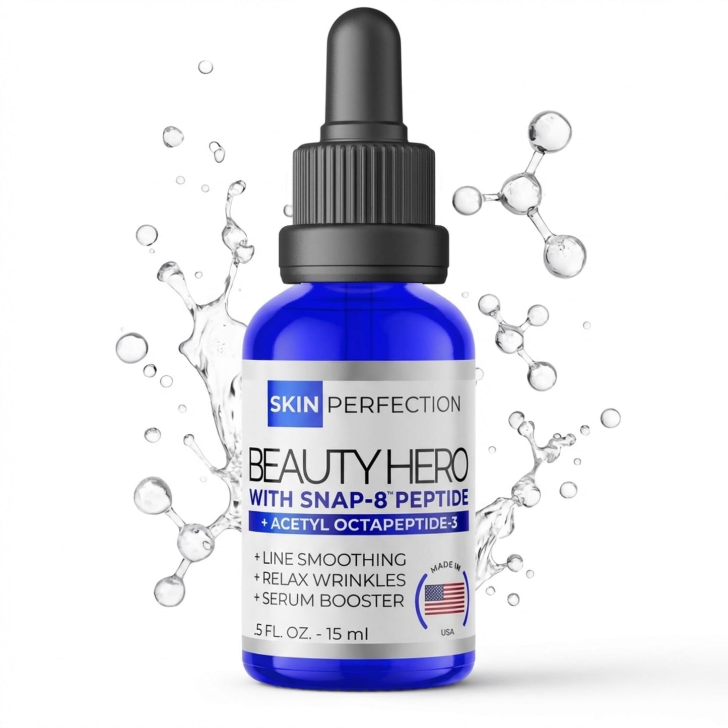 Skin Perfection Snap 8 Peptides Serum for Face - Anti Aging Peptide Serum for Fine Lines & Wrinkles - Diy Peptide Face with Hyaluronic Acid Crows Feet Beauty & Personal Care Skin Perfection