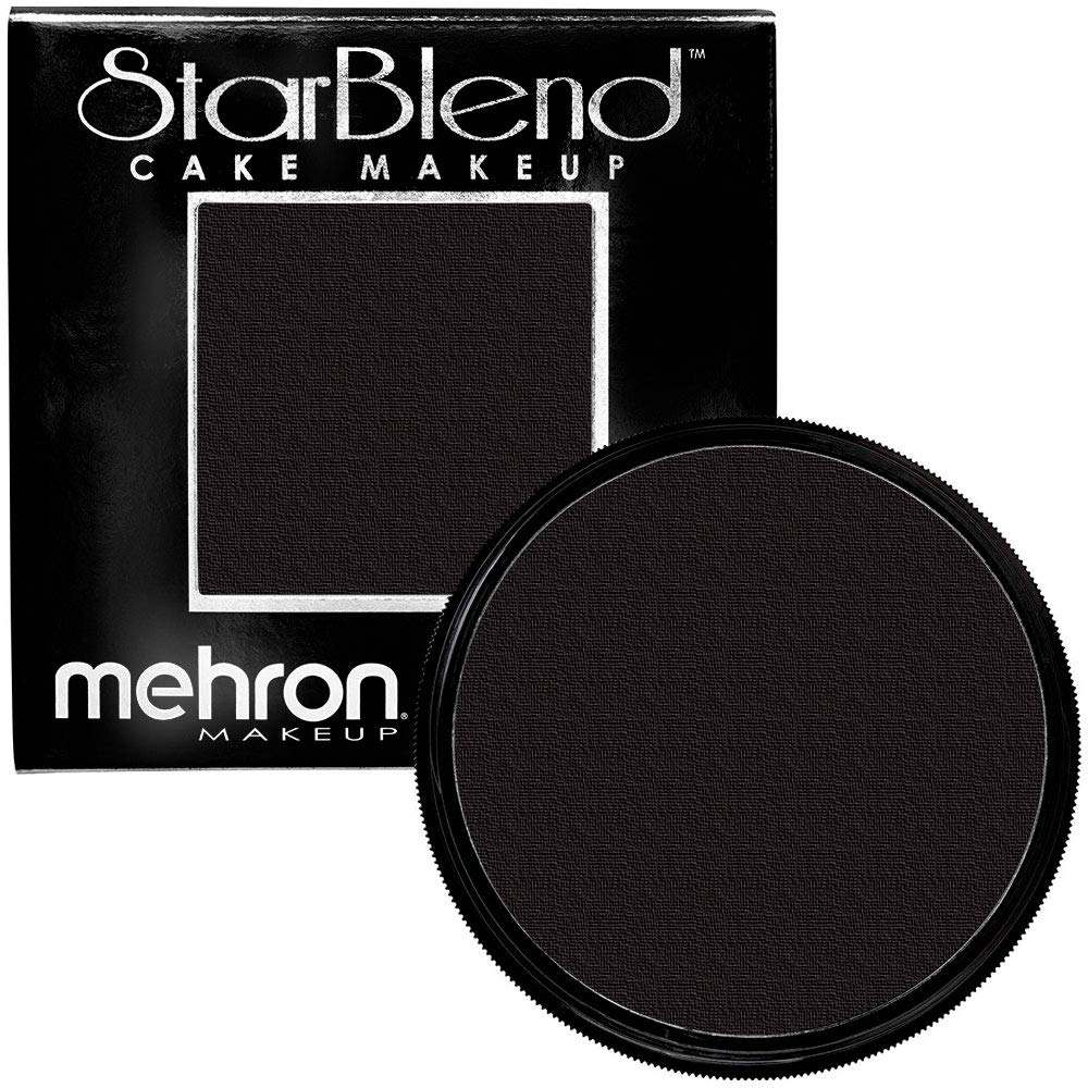 Mehron Makeup StarBlend Cake Makeup | Wet/Dry Pressed Powder Face | Powder Foundation | Black Body and Face Paint 2 oz (56g) | Made in the USA Beauty & Personal Care Mehron