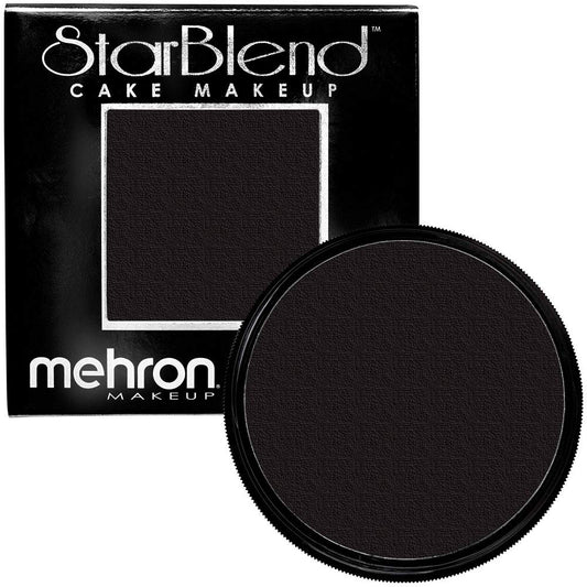 Mehron Makeup StarBlend Cake Makeup | Wet/Dry Pressed Powder Face | Powder Foundation | Black Body and Face Paint 2 oz (56g) | Made in the USA Beauty & Personal Care Mehron