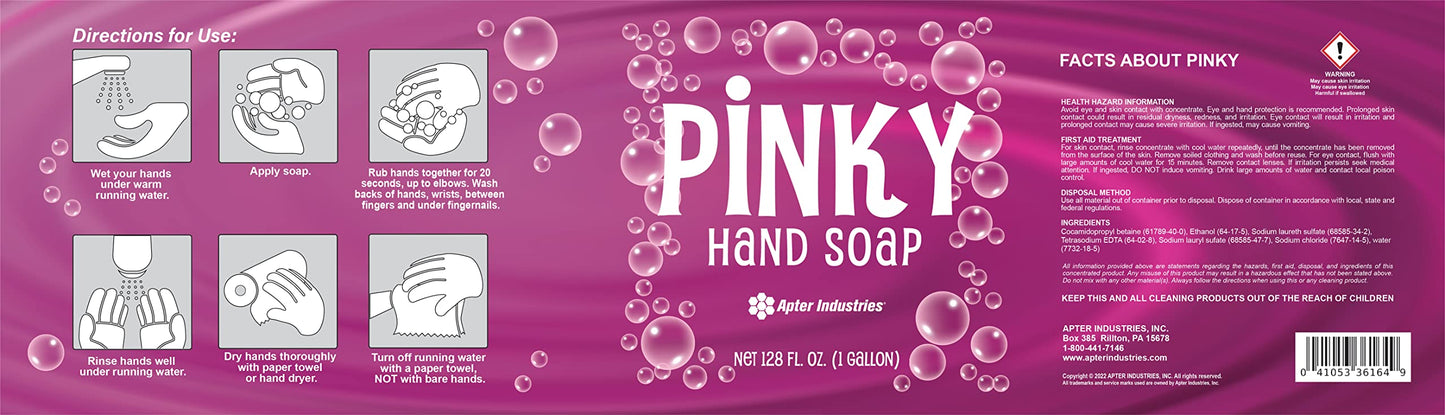 Apter Industries Pinky Hand Soap - Protective Skin Care Hand Soap - Enjoyable Cherry-Almond Scent, 1 Gallon Beauty & Personal Care Apter Industries