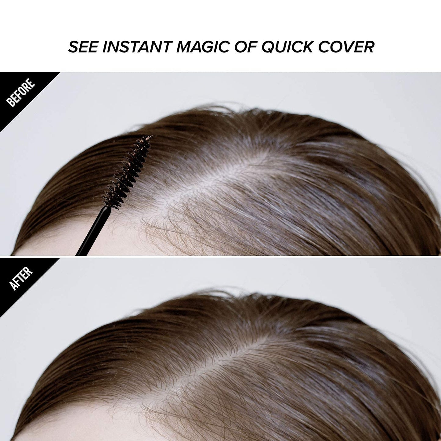 RED by KISS Quick Cover Root Touch Up Rescue (Natural Medium Brown) Mascara Natural Water-Resistant Temporary Gray Concealer Cover Up Brush for Hair Beauty & Personal Care Red by Kiss