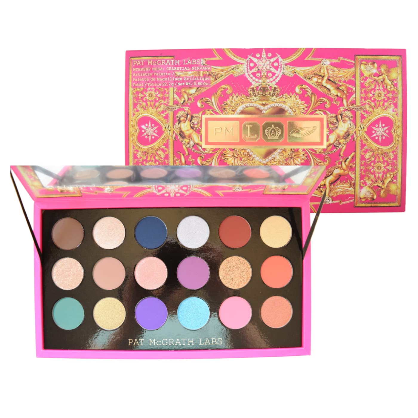 Pat McGrath Labs Mthrshp Mega Celestial Nirvana Eyeshadow Palette - 18 New Shades, 4 Textures, Blendable Mattes, Metallics, Shimmers, Limited Edition Beauty & Personal Care Pat McGrath Labs