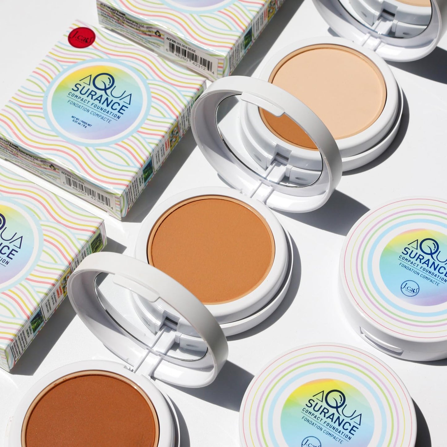 J.Cat Beauty Aquasurance Compact Foundation, Water-Infused Full Coverage Powder Foundation, Helps Minimize Pores for Natural Flawless Complexion Beauty & Personal Care J.CAT BEAUTY