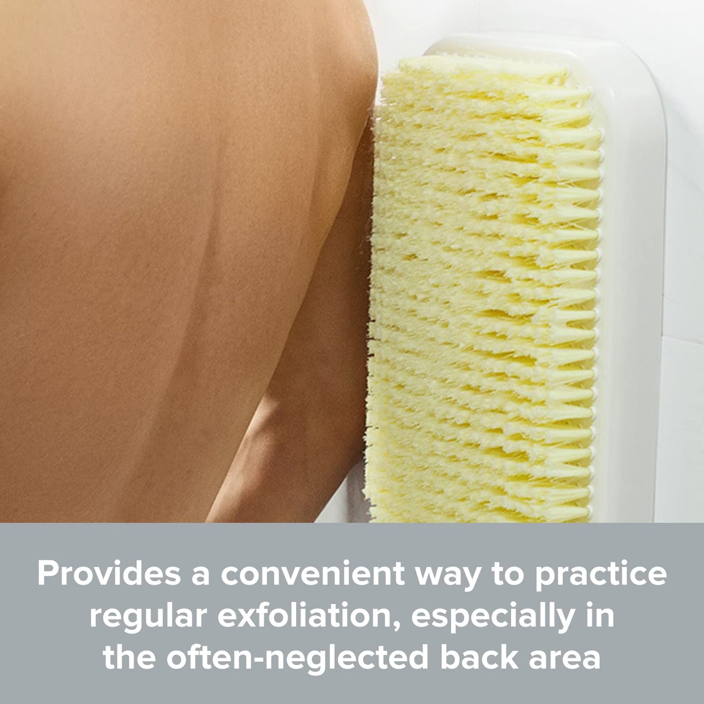 Wall Mounted Back Scrubber for Shower - Large Exfoliating Brush for Shower - Bathing Scrub Brush - Hands-Free Back Brush & Body Scrubber - Shower Beauty and Personal Care Primo Supply