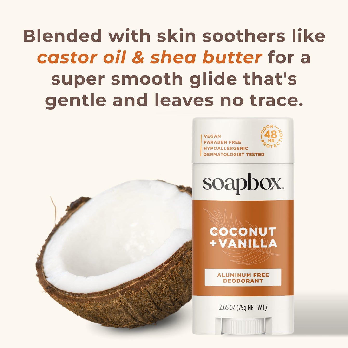 Soapbox Aluminum Free Deodorant, Bergamot & Citrus Scented Natural Deodorant - Non Toxic & Vegan for Daily Use - Clean Ingredients Free of Harsh Beauty and Personal Care Soapbox