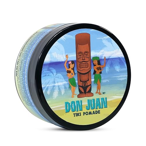 Don Juan Tiki Pomade | Water Based | High Hold | Medium Shine | Natural Plant Extracts and Ocean Minerals | Mai Tai Tropical Scent, 4 oz Beauty & Personal Care Don Juan