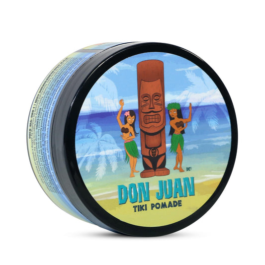 Don Juan Tiki Pomade | Water Based | High Hold | Medium Shine | Natural Plant Extracts and Ocean Minerals | Mai Tai Tropical Scent, 4 oz Beauty & Personal Care Don Juan