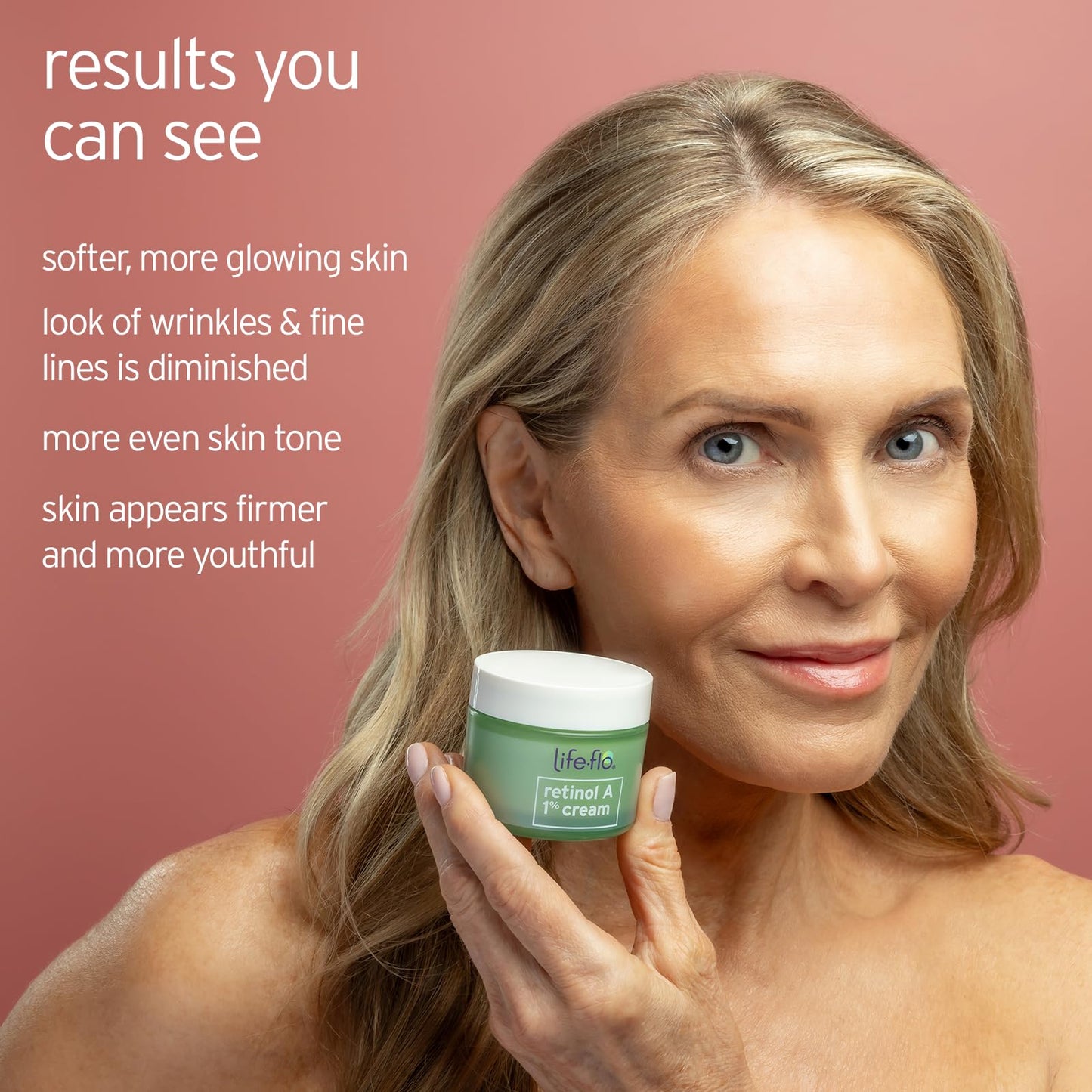 LIFE-FLO Retinol Face Cream - Face Moisturizer and Neck Cream w/ 1% Retinol Vitamin A, Green Tea and Vitamin E - Refines Skin, Minimizes Appearance Beauty & Personal Care LIFE-FLO