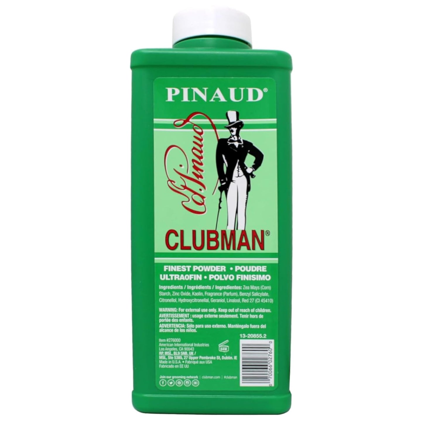 Clubman Pinaud Finest Powder, Classic White Powder for Men, Protection Against Sweat and Body Odor, 9 Oz X 2 Packs Beauty and Personal Care Clubman