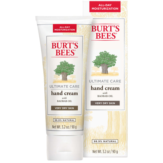 Burt's Bees Hand Cream for Dry Skin, Unscented Natural Lotion with Baobab Oil, Ultimate Care Moisturizer, 3.2 oz Beauty & Personal Care Burt's Bees