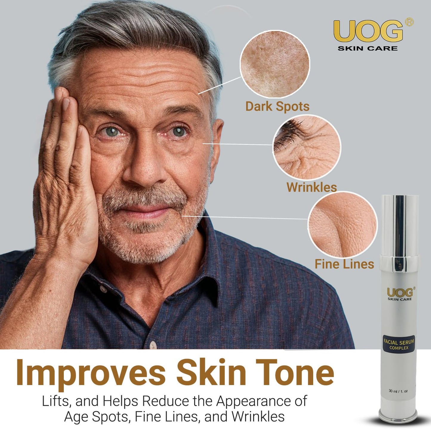 UOG (United One) Face Serum Complex - Hydrating & Firming Face Serum| Lifts, Tightens & Improves Skin Texture | Reduces Fine Lines & Wrinkles for Neck Beauty & Personal Care UOG