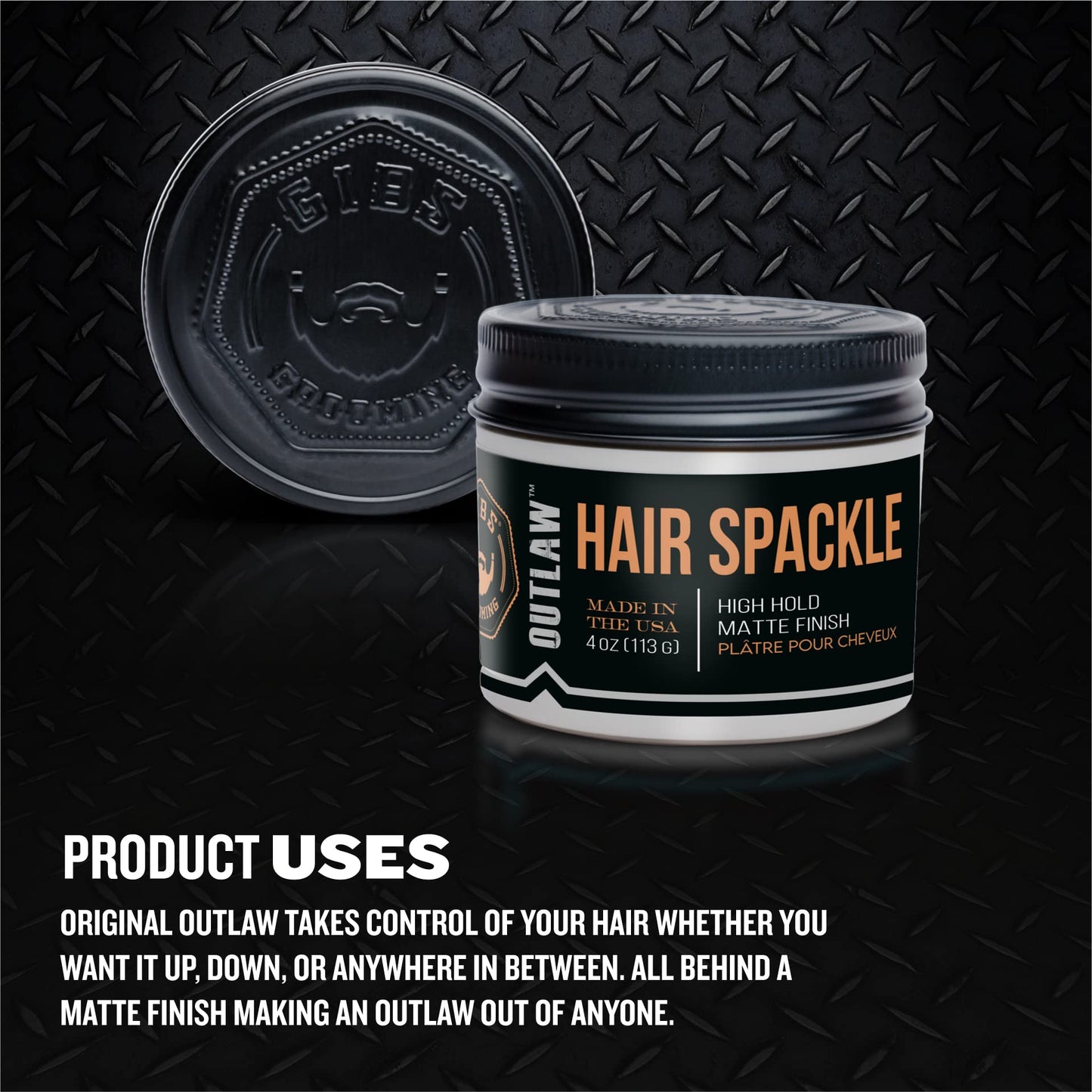 GIBS Outlaw Hair Spackle - High Hold - Matte Finish - 4oz Beauty & Personal Care GIBS