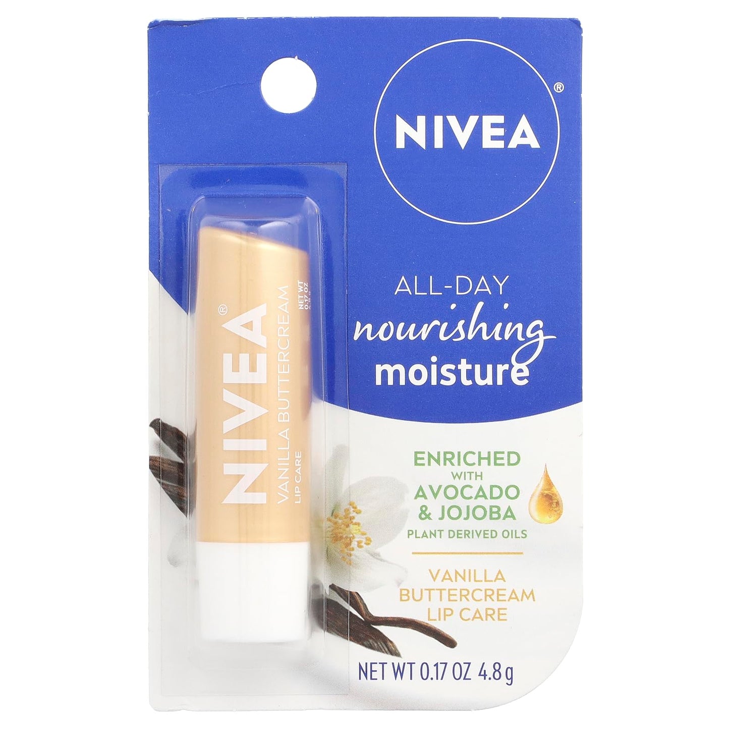 Nivea Lip Balm - Vanilla Buttercream - 0.17oz, 0.17 Oz Beauty & Personal Care NIVEA