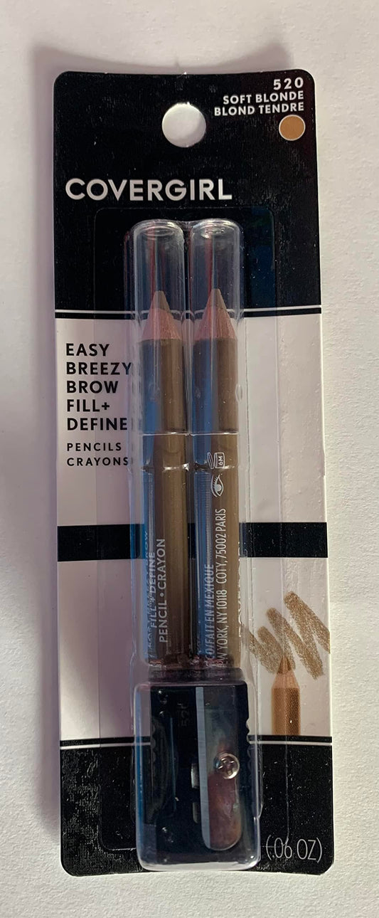 Cover Girl Brow & Eye Makers Brow Shaper and Eyeliner, Soft Blonde #520-1 Ea