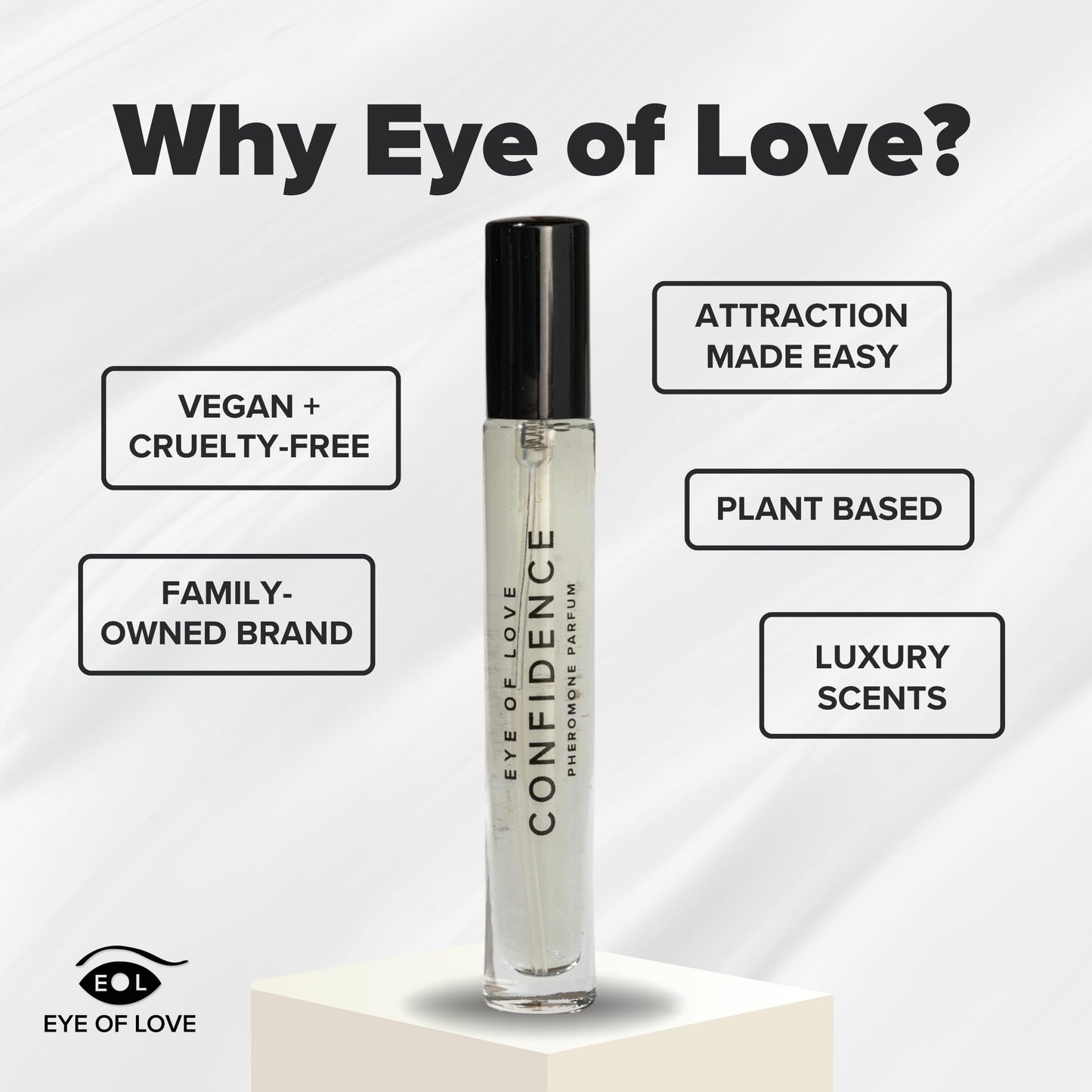 Eye Of Love Confidence Pheromone Parfum for Men, 10ml Travel Size, Citrus Musk Cologne for Daily Professional and Social Wear Beauty & Personal Care EOL EYE OF LOVE