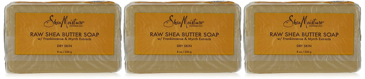 Shea Moisture Soap 8 Ounce Bar Raw Shea Butter (Pack of 3) Beauty & Personal Care Shea Moisture