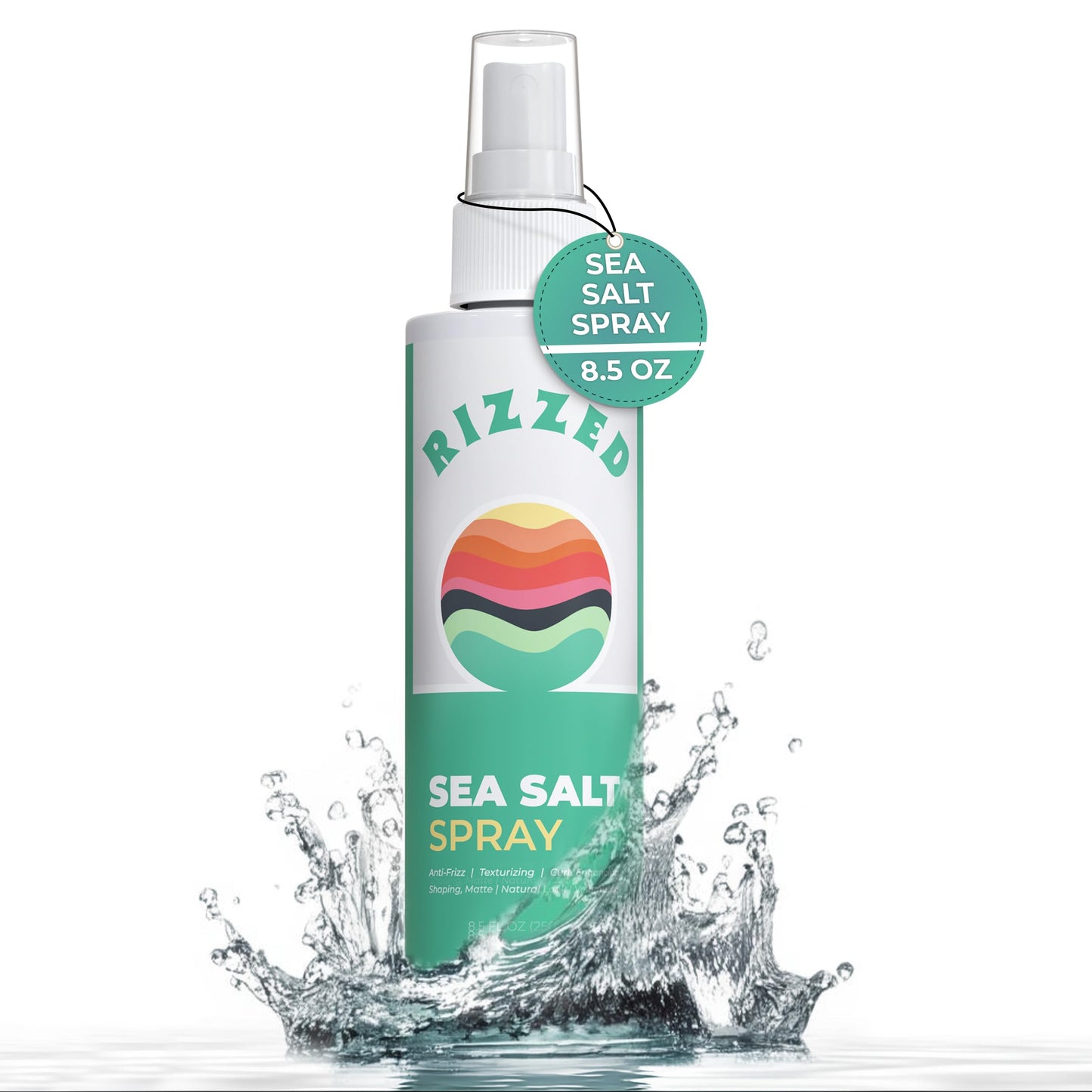 Rizzed™ Sea Salt Spray for Hair Men - Texturizing Spray with Castor Oil & Naturally Sourced Ocean Salts - Texture Sea Salt Sprays for Men - Surf Beauty & Personal Care Rizzed