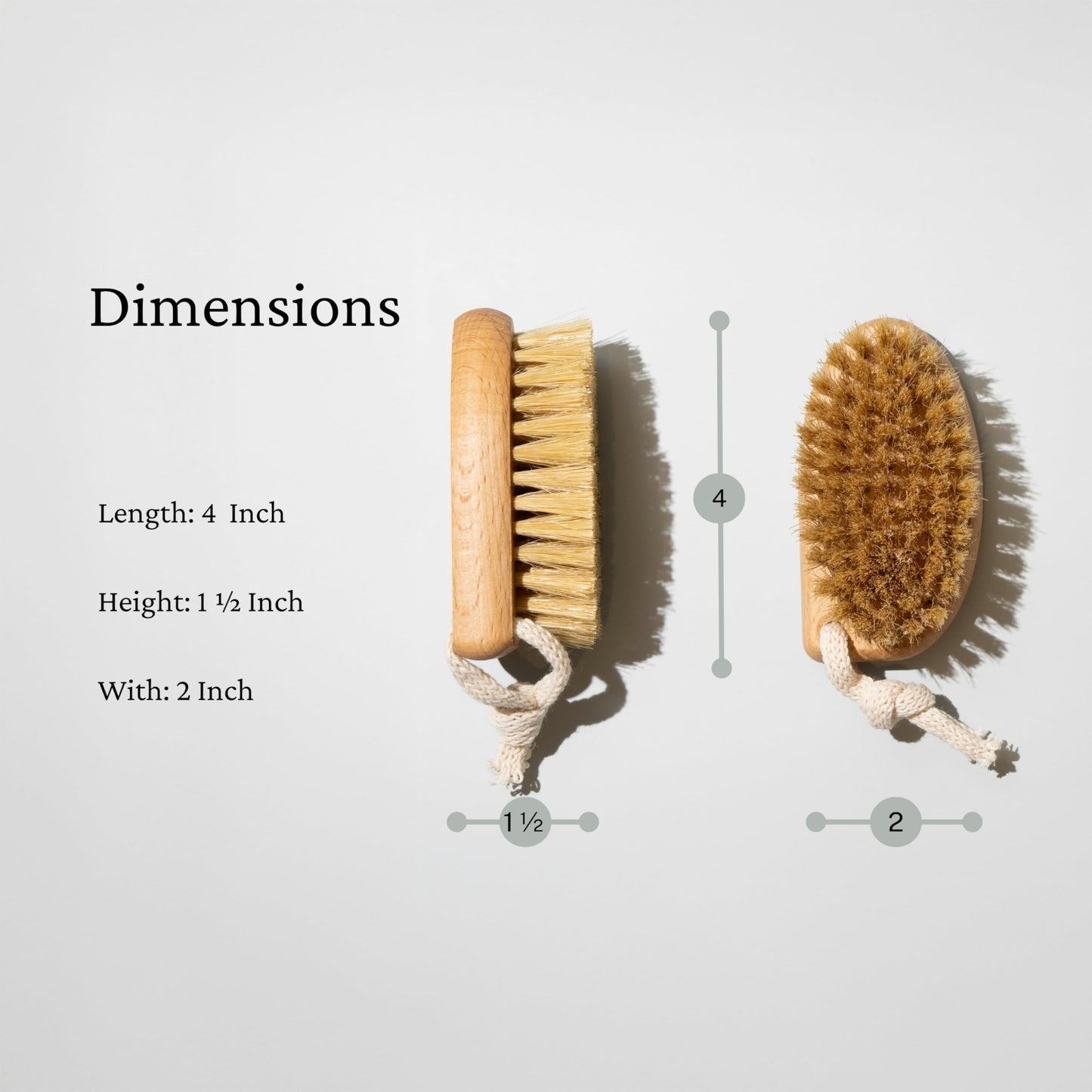 KONEX Bath Brush Set, Exfoliating Shower Scrubber, Dry Brushing Body Brush Set, Pore Opening, Beechwood Handle with Natural Bristle Large 15" Plus Beauty & Personal Care KONEX