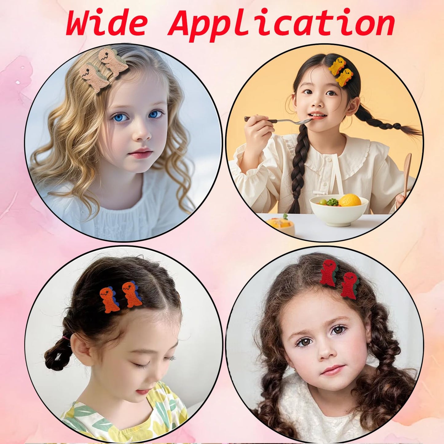 10 Piece Dinosaur Snap Hair Clips, Cute Barrettes and Cartoon Hairpins for Women, Girls, Toddlers, and Kids Beauty & Personal Care Kesvila
