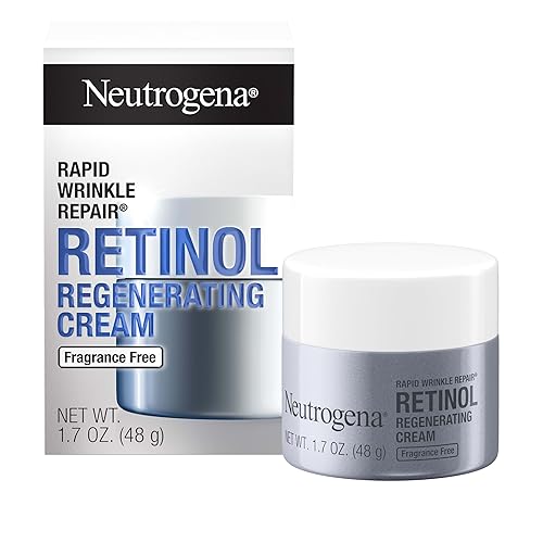 Neutrogena Rapid Wrinkle Repair, Retinol Face Moisturizer, Daily Anti-Aging Neck & Face Cream with Hyaluronic Acid, Retinol Cream, Fragrance-Free Beauty & Personal Care Neutrogena