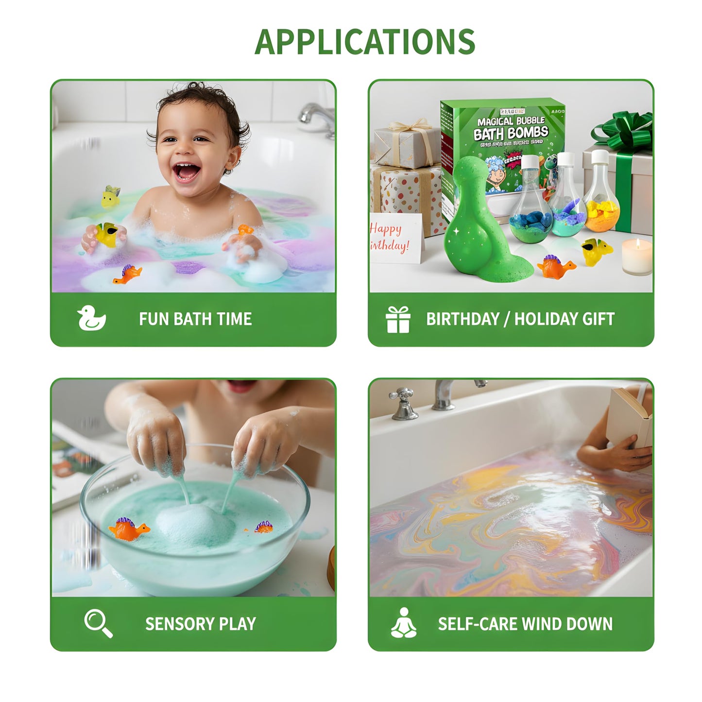 Zenseme Bath Bombs for Boys with Mini Toy Ducks Inside - Kids Bath Bombs Powder - Bubble Bath for Kids - Bathtime Experiment Kit Mix - Blast of Foam Beauty and Personal Care ZenseMe