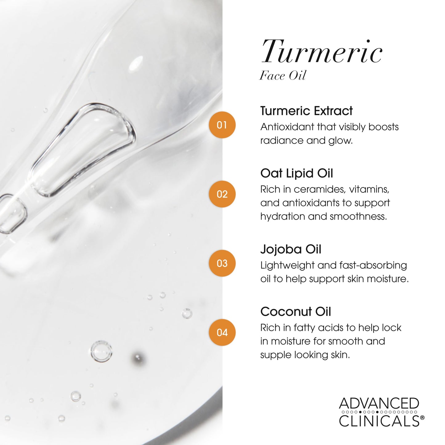 Advanced Clinicals Turmeric Oil Serum For Face | Facial Skin Care Serum With Jojoba + Coconut Oil To Improve Appearance Of Dark Spots & Uneven Skin Beauty & Personal Care Advanced Clinicals