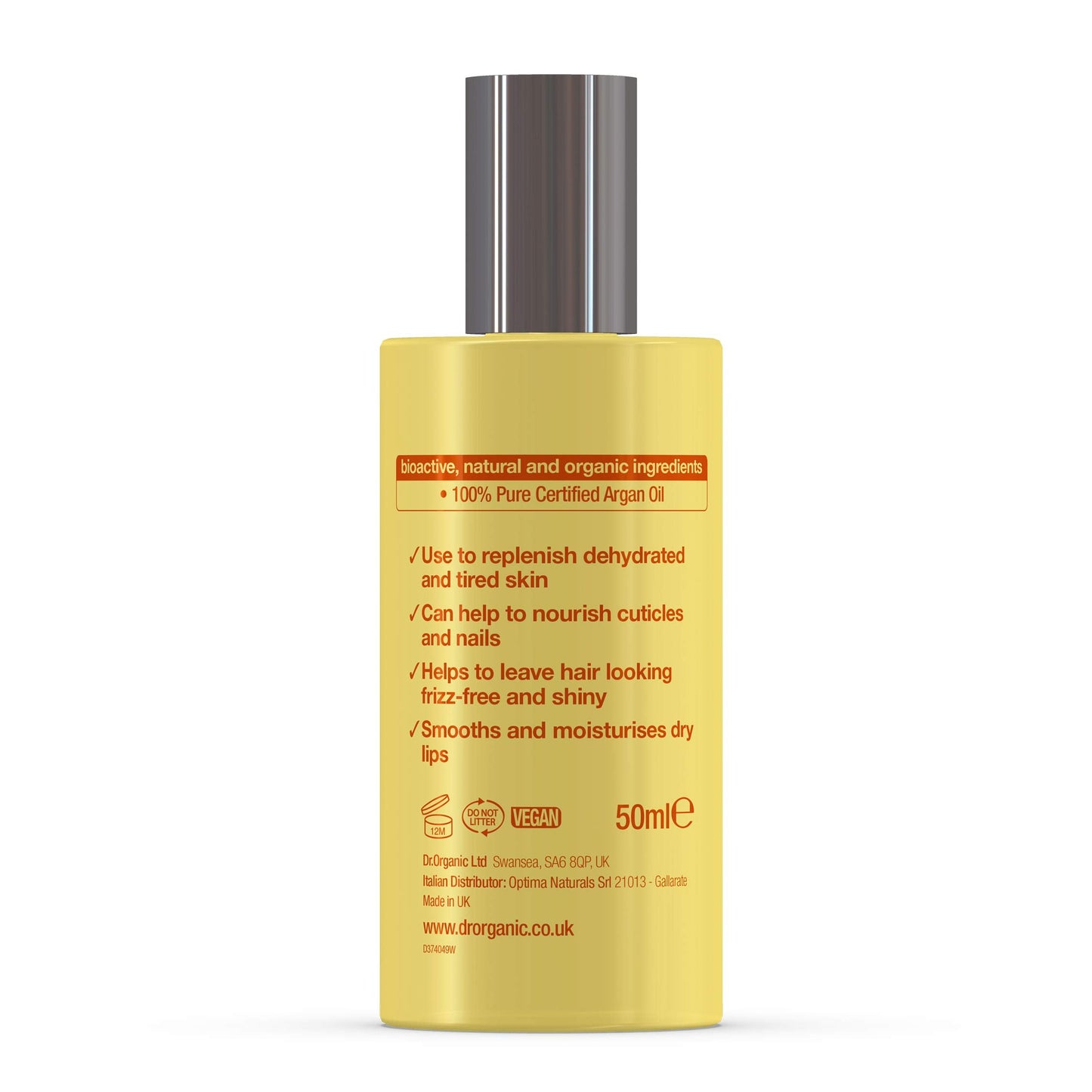DR ORGANIC Moroccan Argan Oil 100% Pure Oil, Replenishing, For Hair, Skin & Nails, Mens, Womens, Natural, Vegan, Cruelty-Free, Paraben & SLS-Free Beauty & Personal Care Dr. Organic