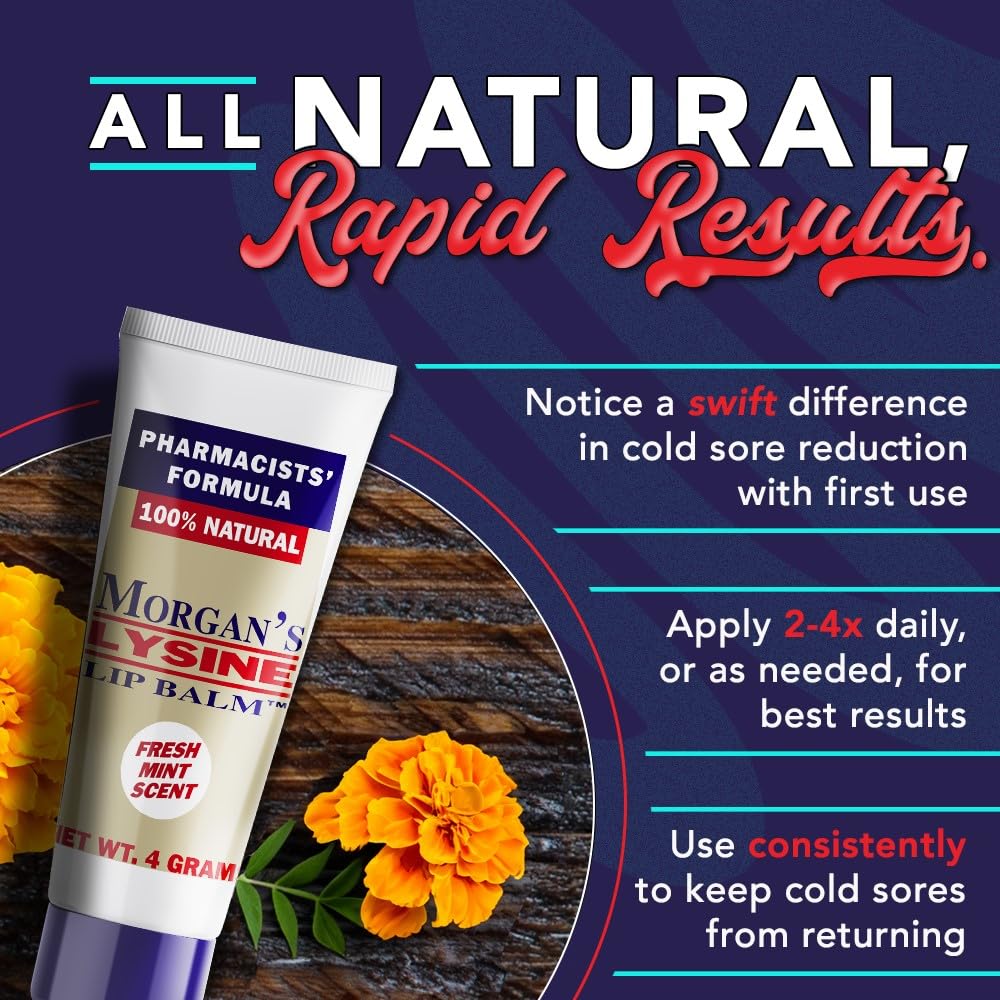 Morgan's Lysine Lip Balm Beauty & Personal Care Morgan's Lysine Lip Balm