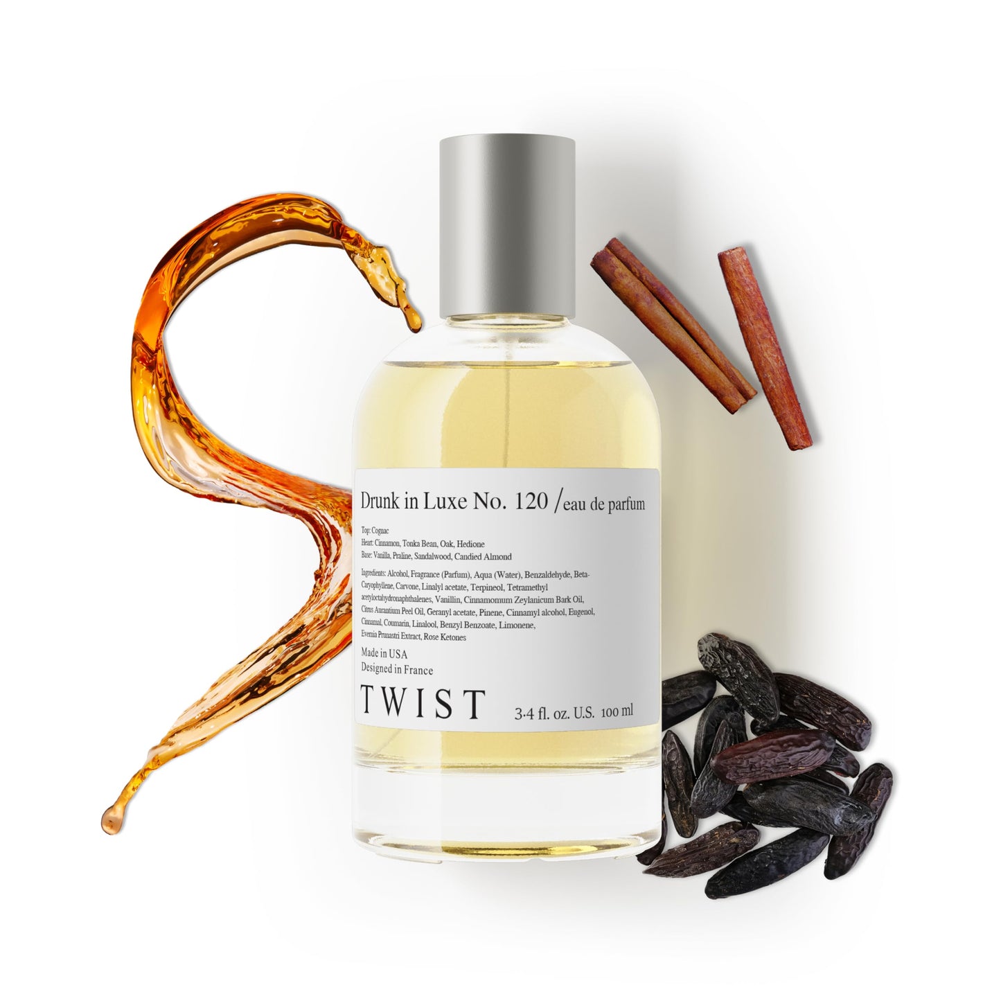 Twist Drunk in Luxe No. 120 - Inspired by Kilian's Angel Share, Long-Lasting Perfume for Women and Men, Paraben-Free, Vegan, Clean Ingredients, Unisex Beauty & Personal Care HOUSE OF TWIST