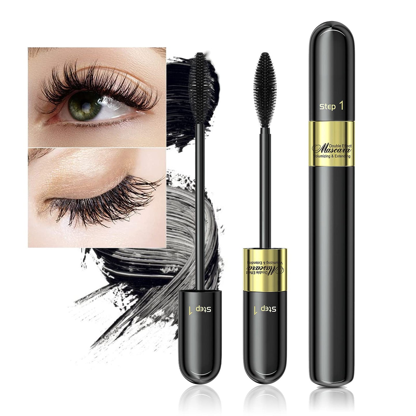 Tubing Mascara Waterproof & Smudge-Proof - 2-1 Long-Lasting Mascara Black Volumizing and Lengthening for Eye Makeup, No Clumping, Curling Eyelashes… Beauty & Personal Care Ihrlpxkc