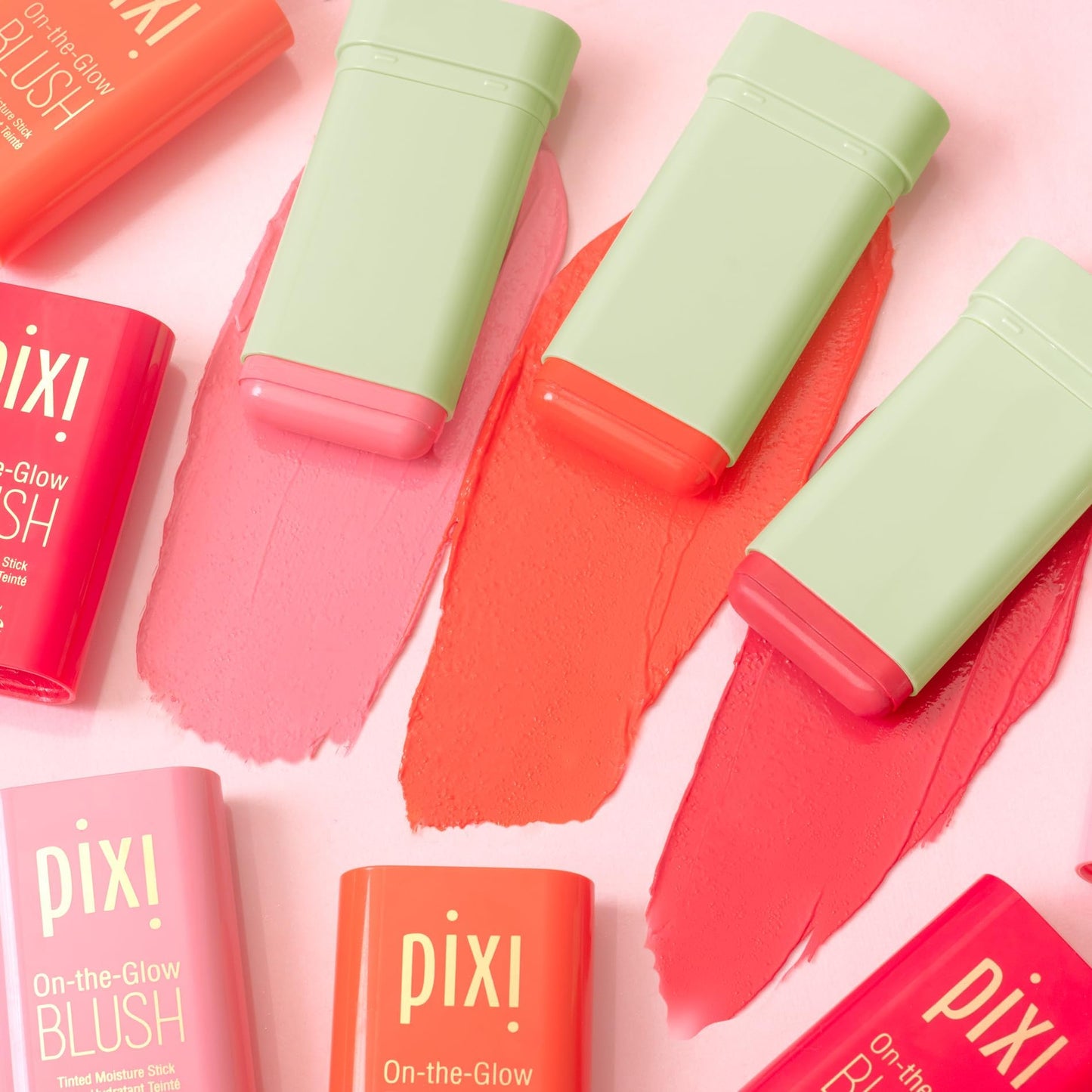 Pixi On-the-Glow Blush Stick in Ruby, Hydrating Tinted Moisture Stick for Cheeks and Lips with Ginseng, Aloe Vera and Fruit Extracts, Twist-Up Design Beauty & Personal Care Pixi
