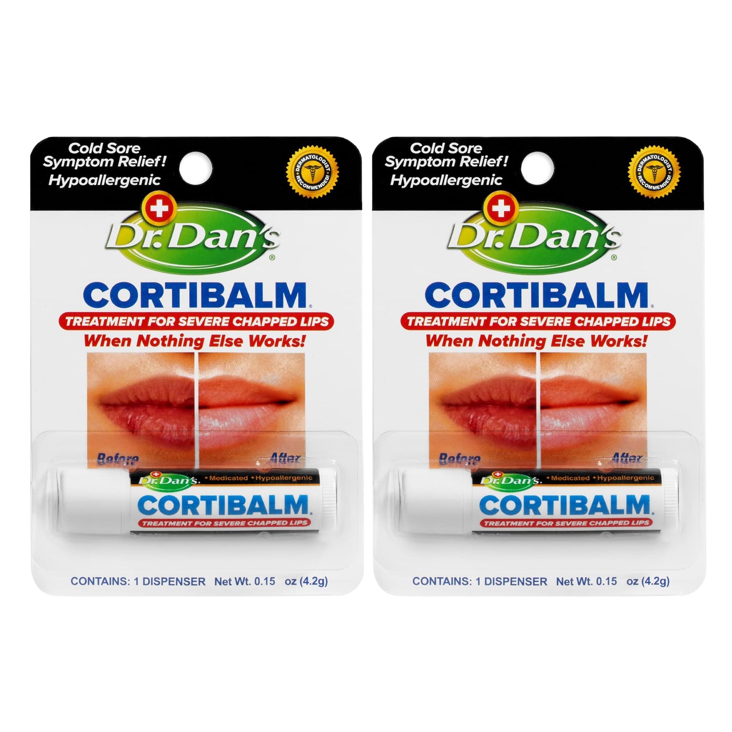 Dr. Dan’s Cortibalm - Healing Lip Balm for Severely Chapped Lips with Hydrocortisone, Moisturizing Balm Pack Treatment for Men & Women, Moisturizer Beauty and Personal Care Dr. Dan's