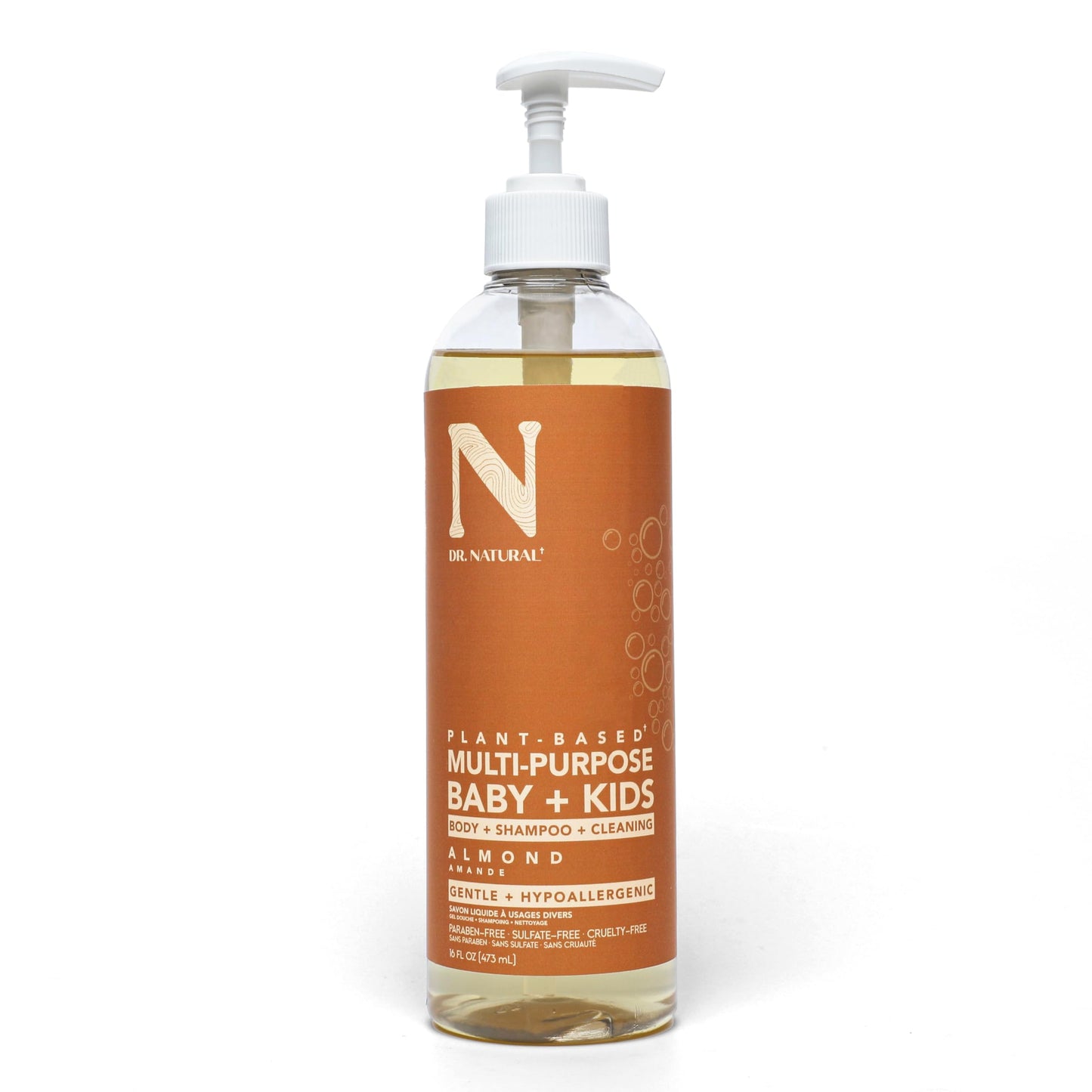 Dr. Natural Multi-Purpose Soap - Body Wash and Shampoo - Almond - 16 oz Beauty & Personal Care Dr. Natural