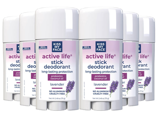 Kiss My Face Active Life Lavender Deodorant Stick, Unisex, 2.48 oz Beauty and Personal Care Kiss My Face