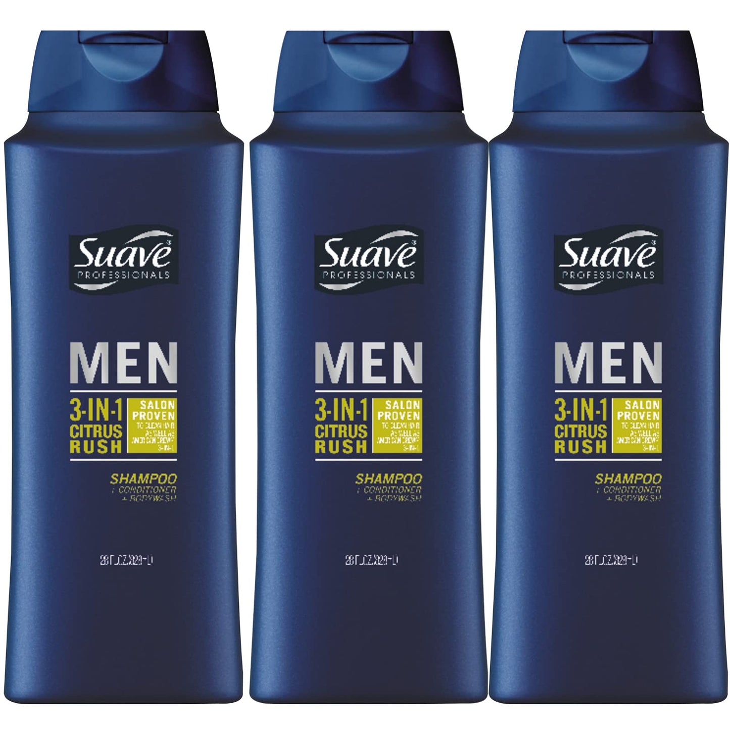 Suave Men 3 in 1 Shampoo Conditioner and Body Wash Citrus Rush 28 oz (Pack of 3) Beauty & Personal Care Suave