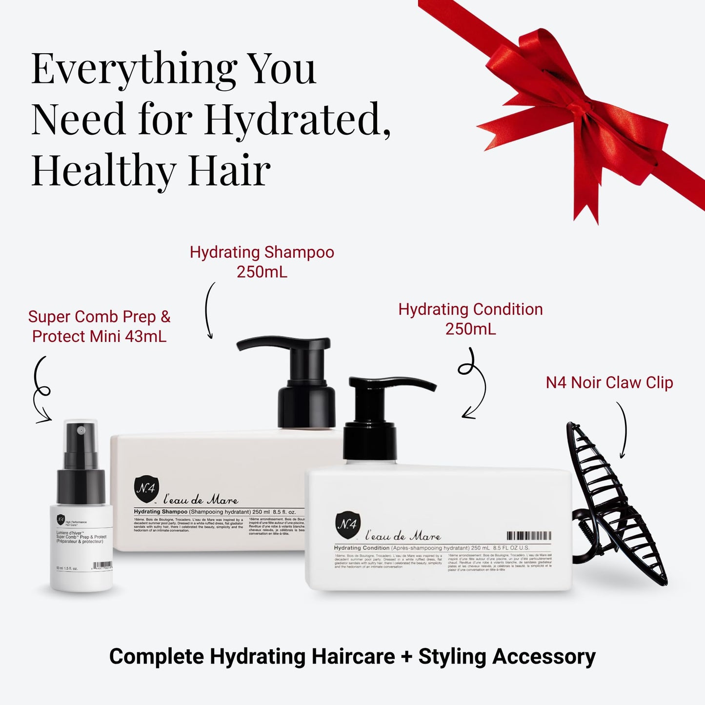 Number 4 Hydrating Gift Set Moisture-Rich Shampoo, Conditioner & Styling Products for Dry or Damaged Hair - Sulfate-Free, Vegan, Color-Safe Hair Care Beauty & Personal Care Number 4