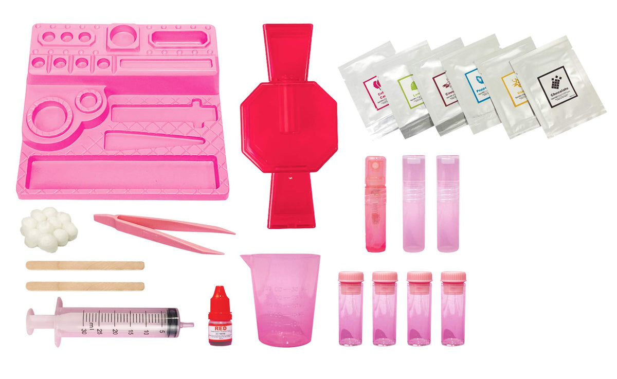 Thames & Kosmos Sweet Candy Perfume Lab STEM Kit | Design & Make Candy-Scented Perfumes! | Explore The Science of Scents | Includes Candy-Shaped Beauty & Personal Care Thames & Kosmos