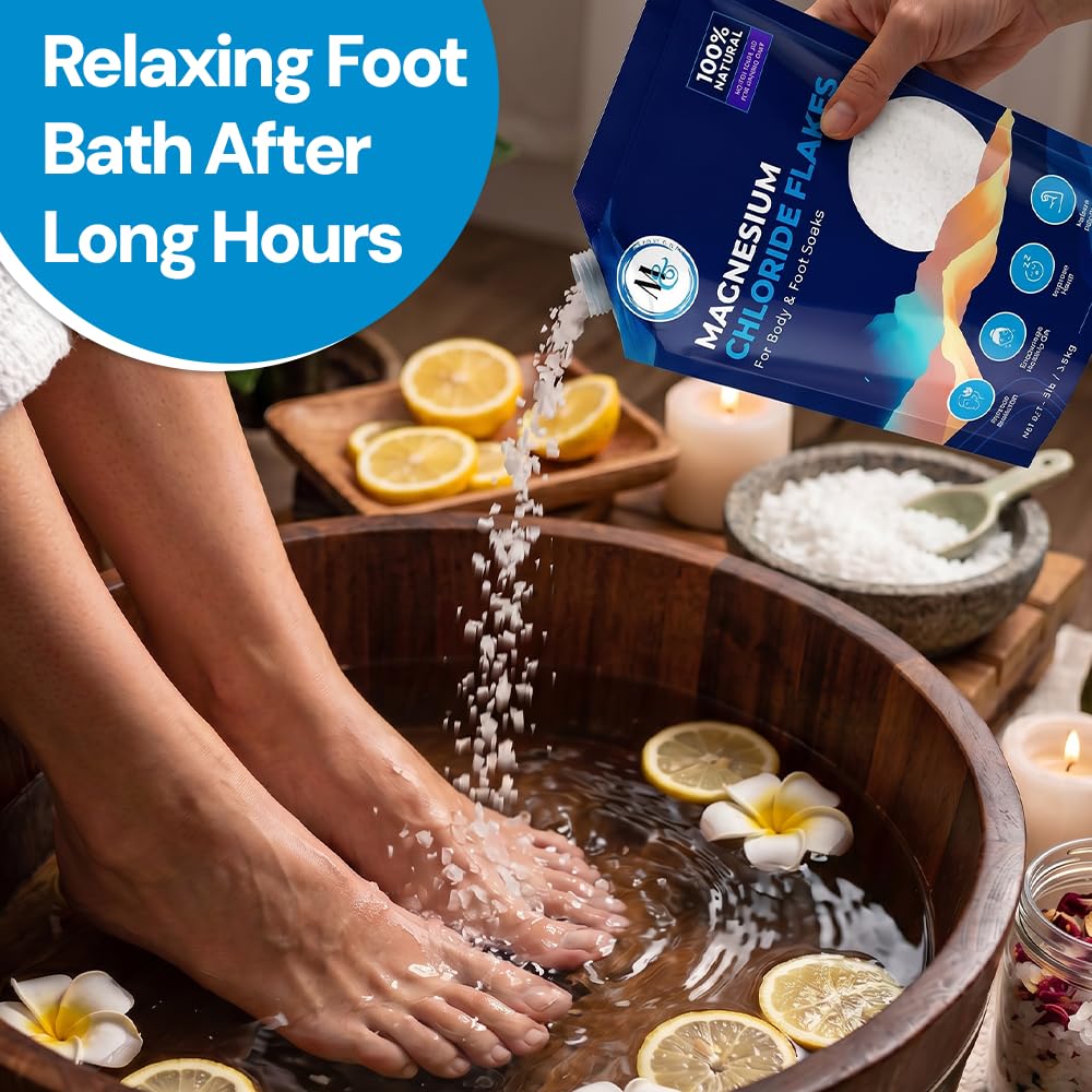 Dead Sea Magnesium Flakes Bath & Foot Soak, Unscented - 5 lb - 3 Pack Beauty and Personal Care MARCO ESRA