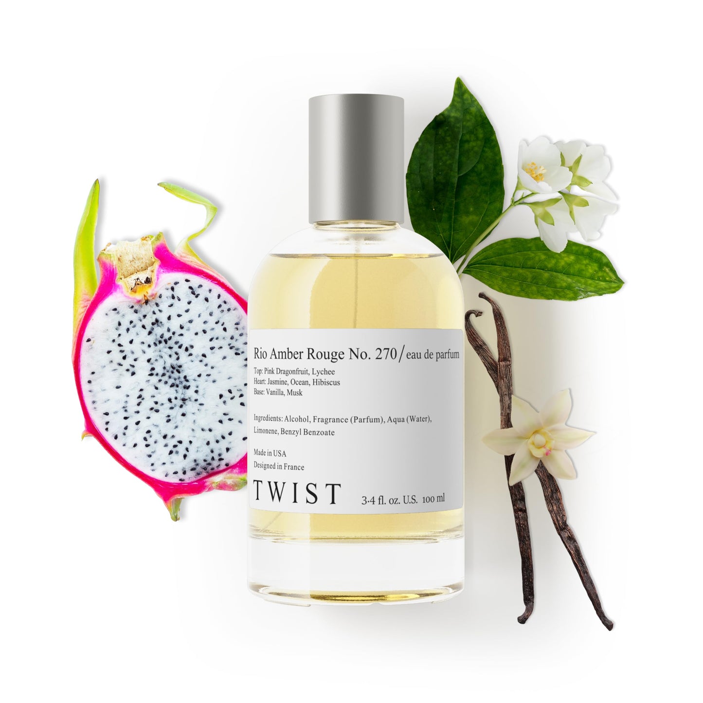 Twist Rio Amber Rouge No. 270 - Inspired by S. D. Janeiro Cheirosa '68, Long-Lasting Perfume for Women, Vegan, Clean Ingredients, Jasmine Beauty & Personal Care HOUSE OF TWIST